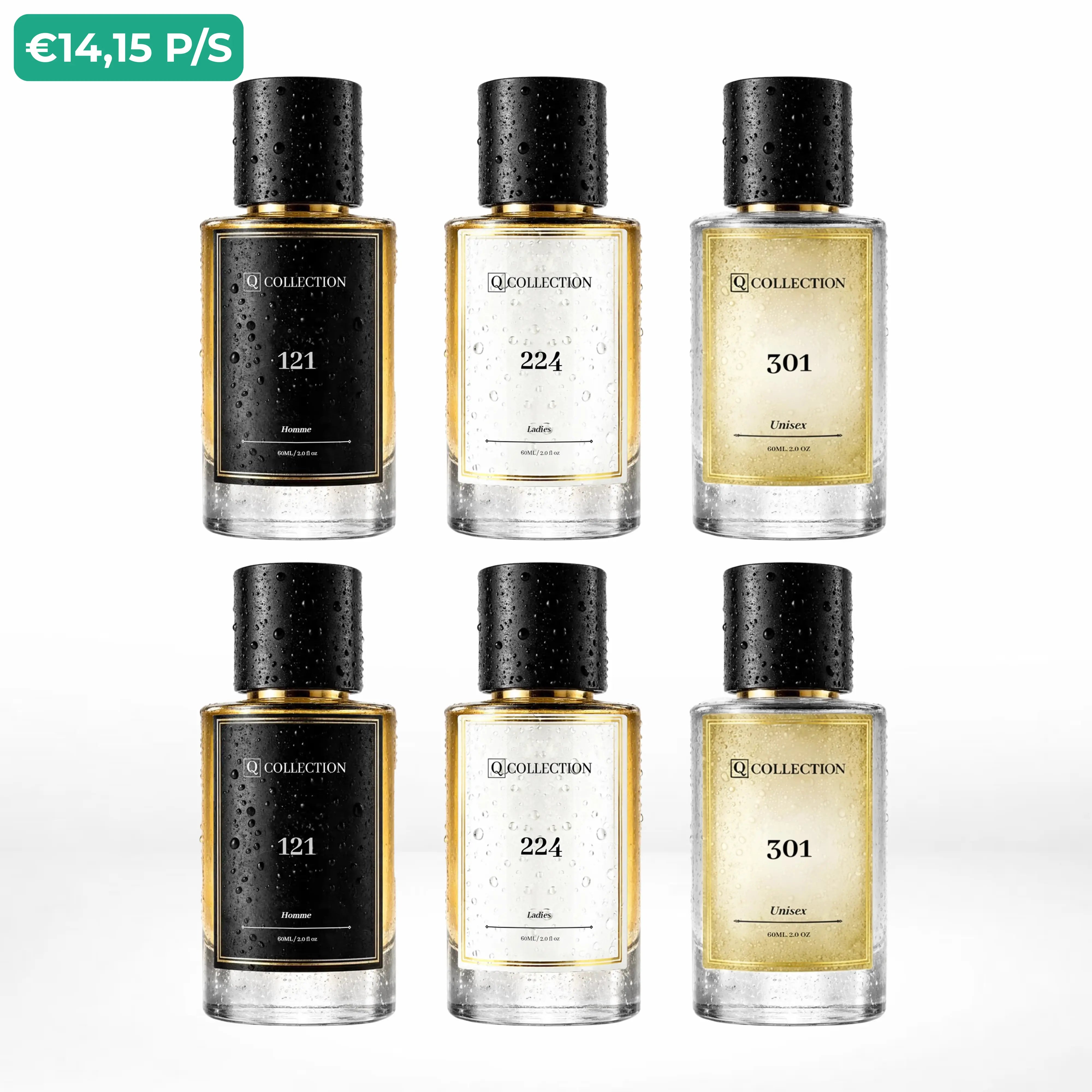 6x 60ml Parfum Set (naar keuze)